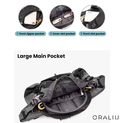 Waterproof Outdoor Waist Pack with Secure Zip Pockets