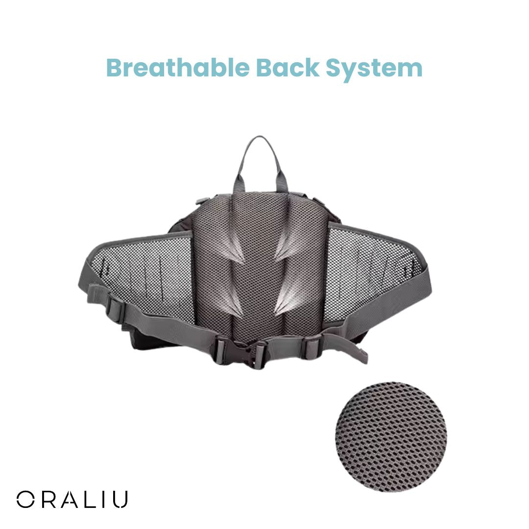 Waterproof Outdoor Waist Pack with Secure Zip Pockets