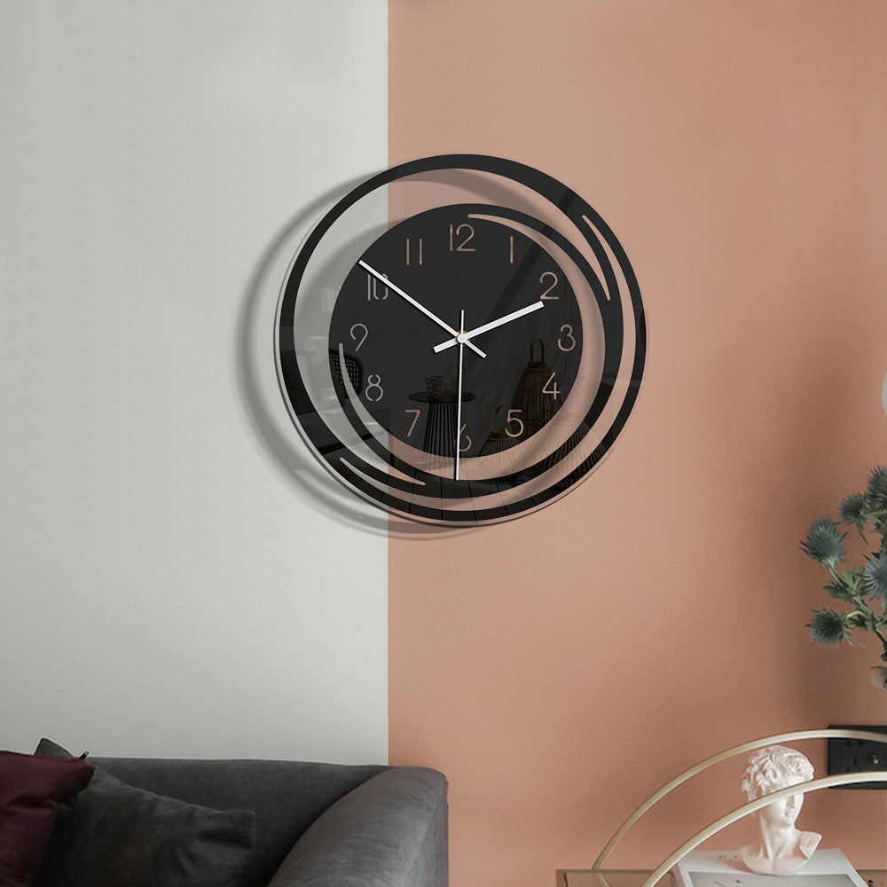 Fesara | Slim Quiet Wall Clock in Acrylic - Contemporary Design