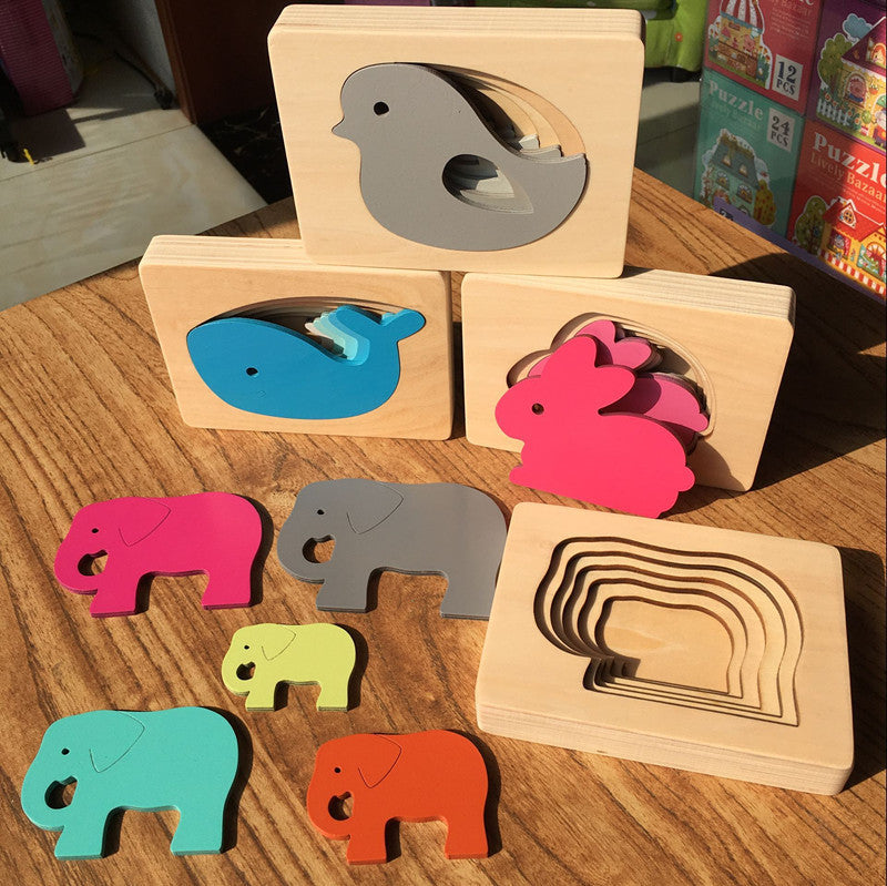 Educational Animal 3D Wood Puzzle Toy