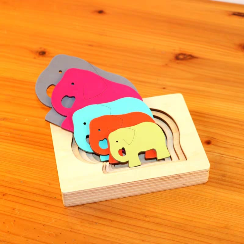 Educational Animal 3D Wood Puzzle Toy
