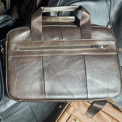 Authentic Leather Mens Crossbody Bag - Adjustable Strap