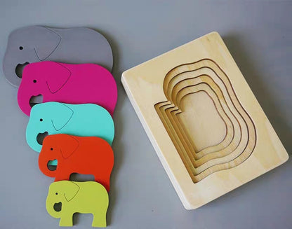Educational Animal 3D Wood Puzzle Toy