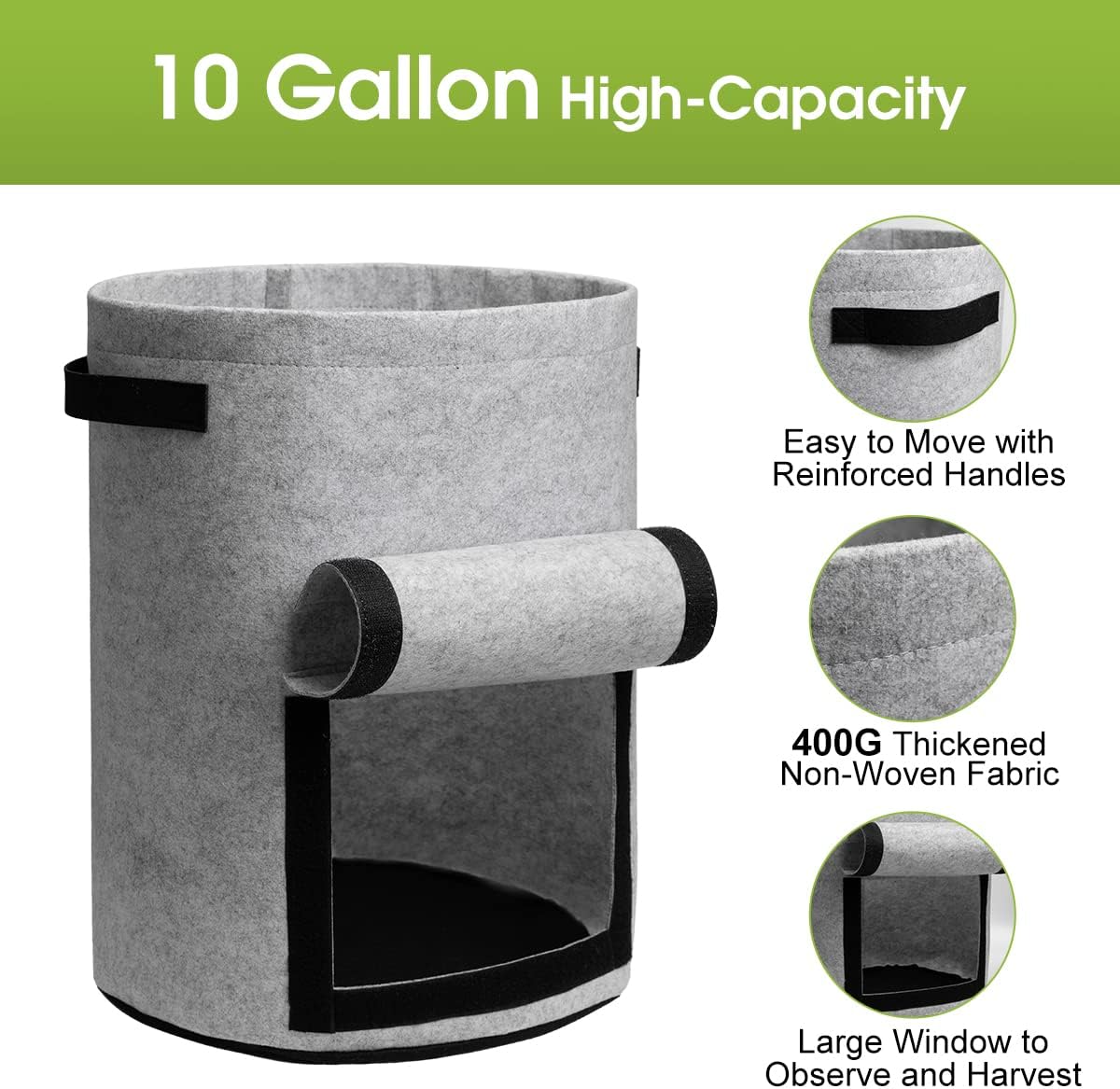 Heavy Duty Garden Planter Bags for Potato Growing