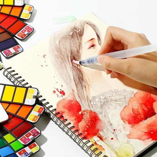 Compact Travel Watercolor Painting Sets