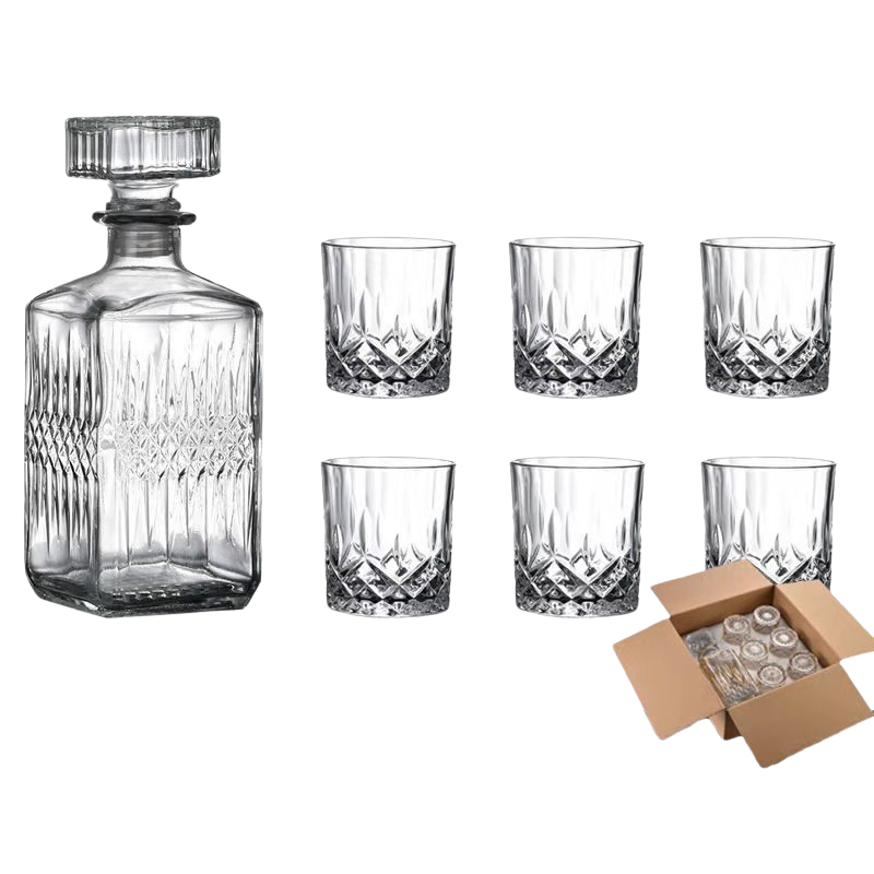 Luxury 7-Piece Whiskey Decanter Gift Box