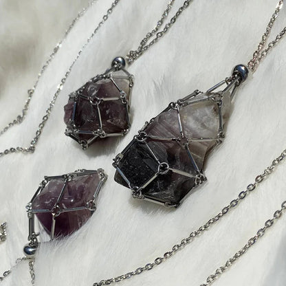 Sparkling Gemstone Crystal Pendant Necklace