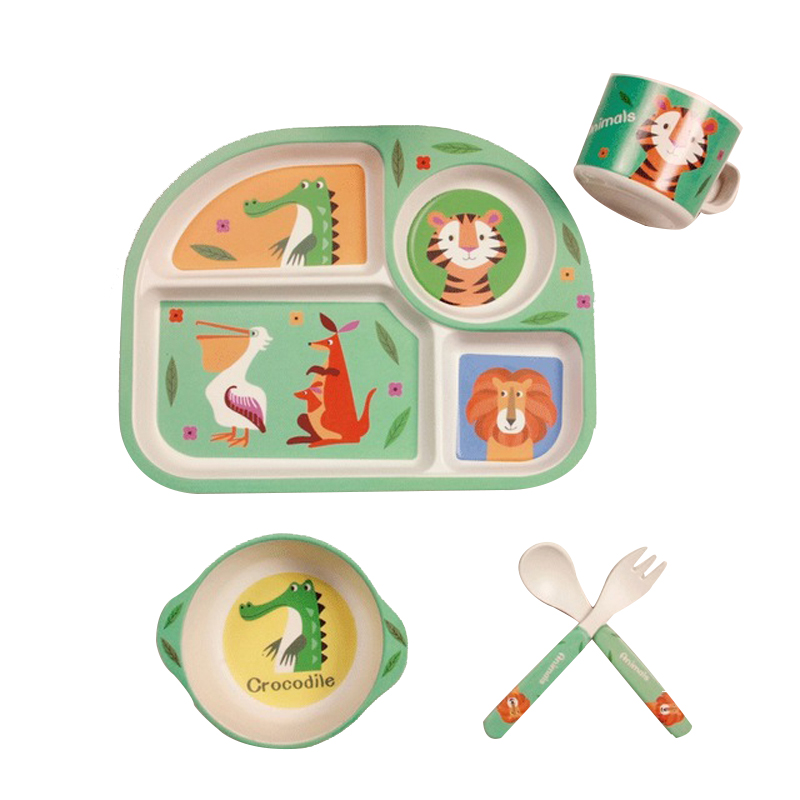 Cute Cloud Baby Dinner Set - Plate, Bowl, Cup & Utensils