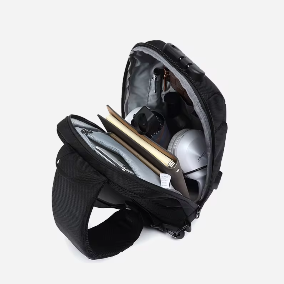 Safe Crossbody Purse with USB Charger