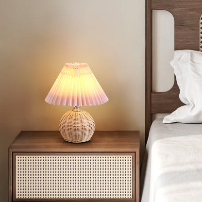Soft Fabric Shade Nordic LED Bedside Lamp - Fesara