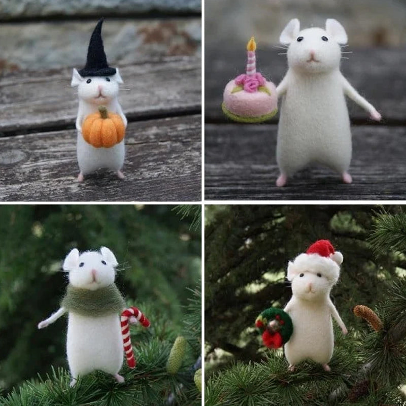 Spooky Felt Halloween Mouse Decoration