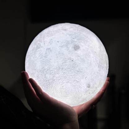 Glowing Moon Night Lamp - Portable - USB Rechargeable