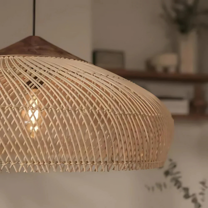Natural Woven Pendant Light Fixture