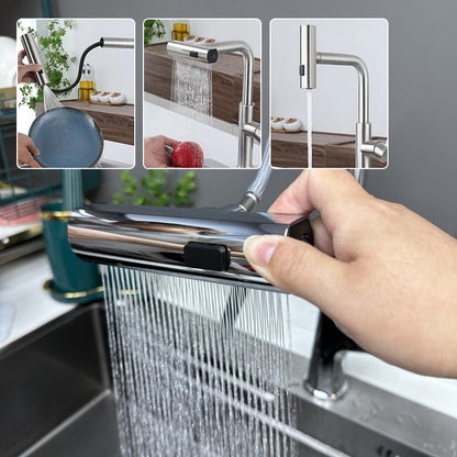 Contemporary Cascade Kitchen Sink Faucet