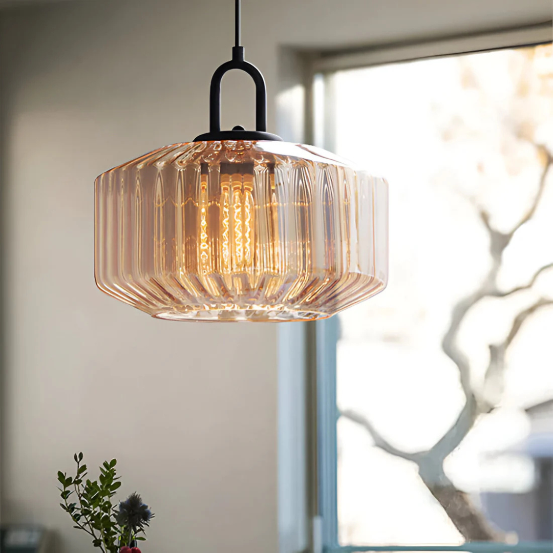 Vintage Style Glass Hanging Lamp