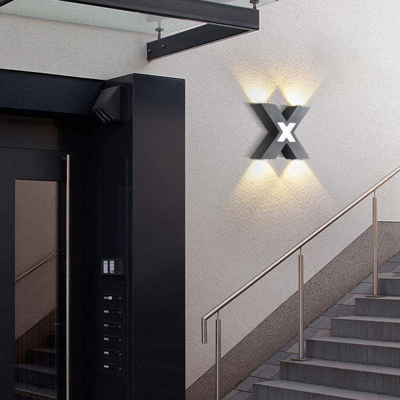 Outdoor Weatherproof Cross LED Wall Lamp