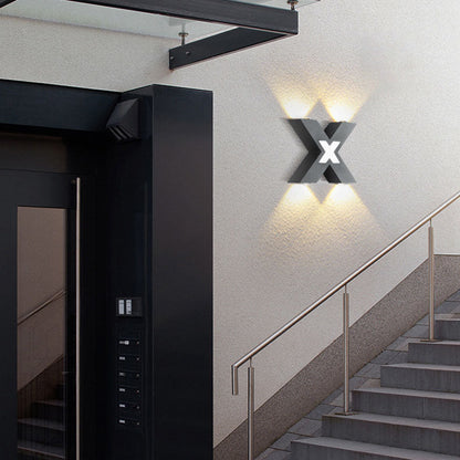 Outdoor Weatherproof Cross LED Wall Lamp