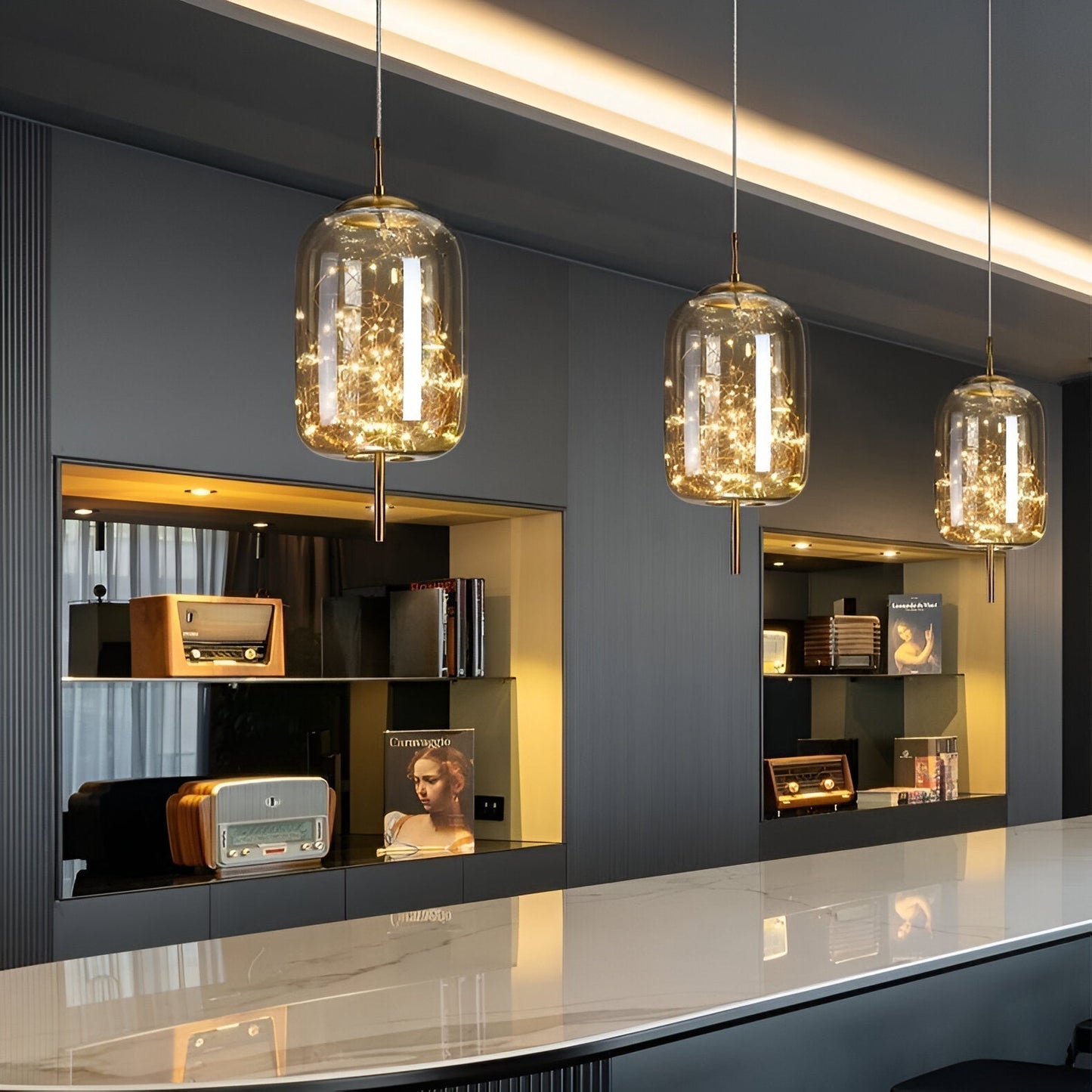 Elegant Glass Modern Pendant Light