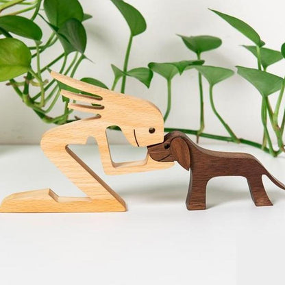 Cute Animal Figurine Wood Home Decor