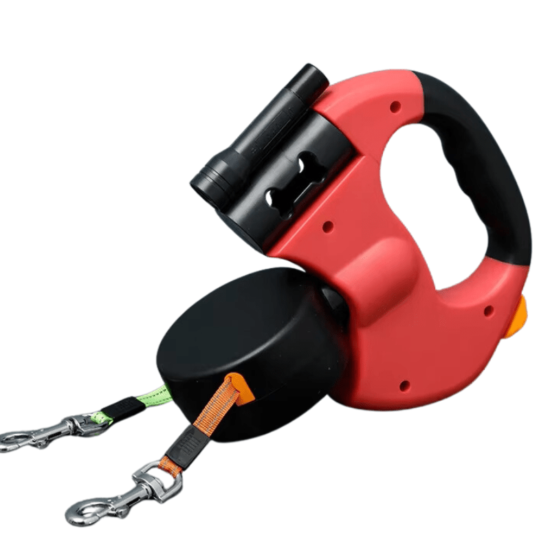 Variant image for Duoglow Double Dog Leash with LED Light, 360° Rotating Hinge, 30 kg Capacity-2
