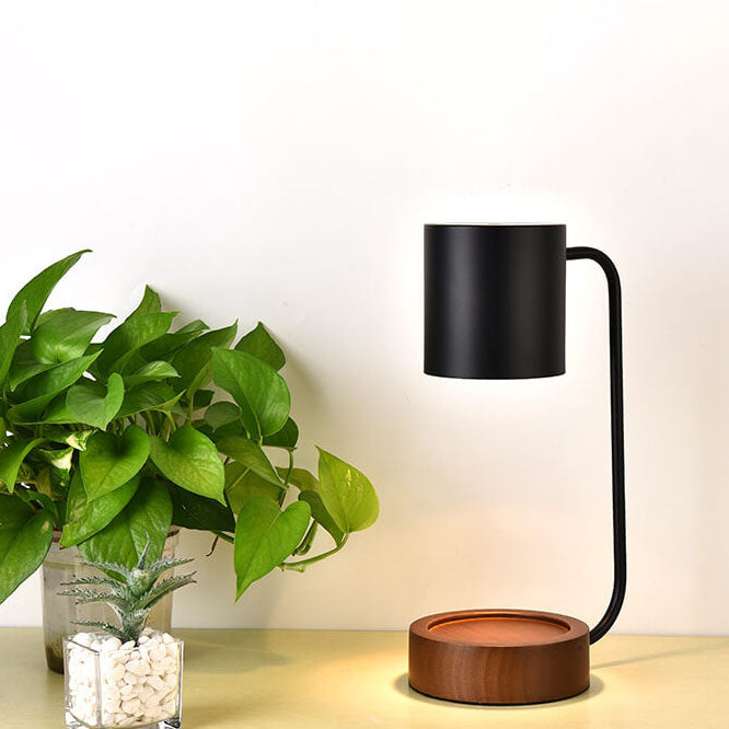 Rustic Wooden Dimmable Melted Wax Table Lamp