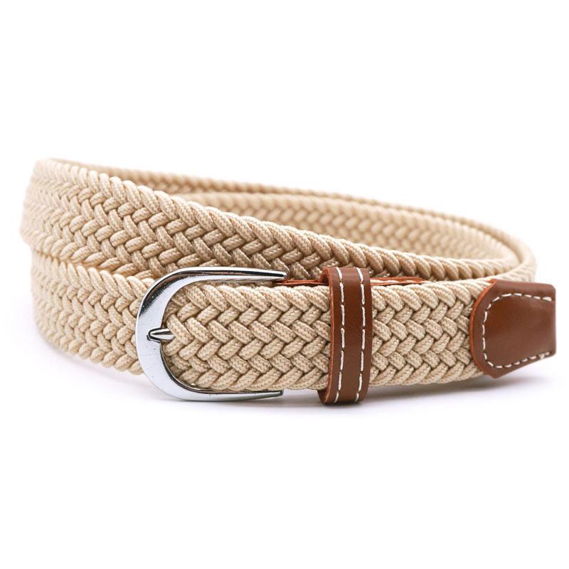 Elastic Woven Leather Belt