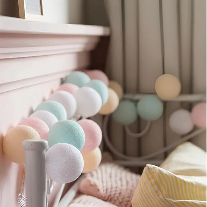 Fluffy White Cotton String Decor