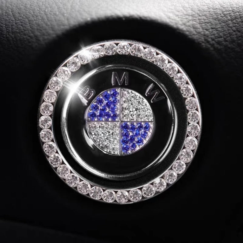 Luxury Crystal Car Starter Button Ring Cover