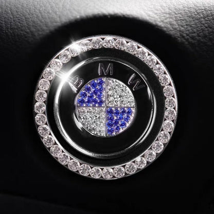 Luxury Crystal Car Starter Button Ring Cover