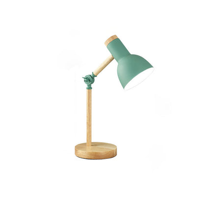 Rustic Wooden Arc Table Lamp 1 Light