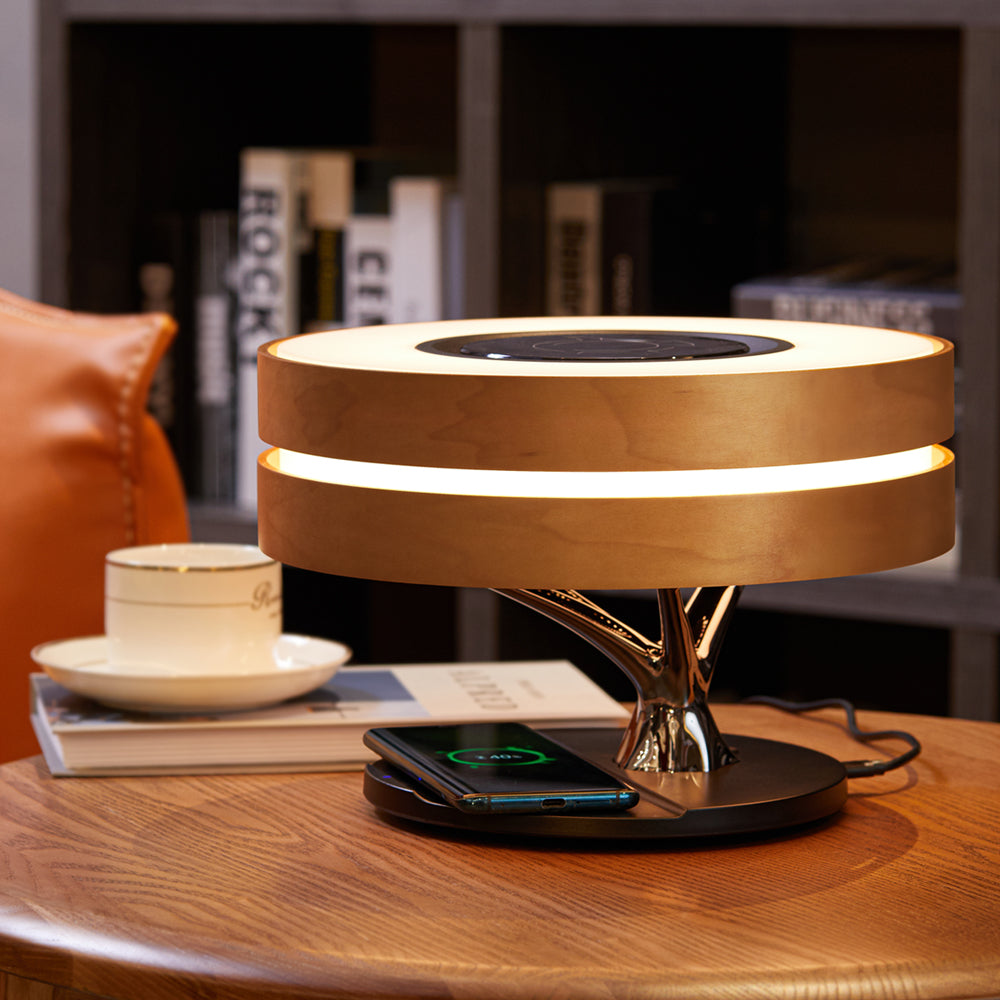 Wireless Charging Desk Lamp with Bluetooth Speaker
