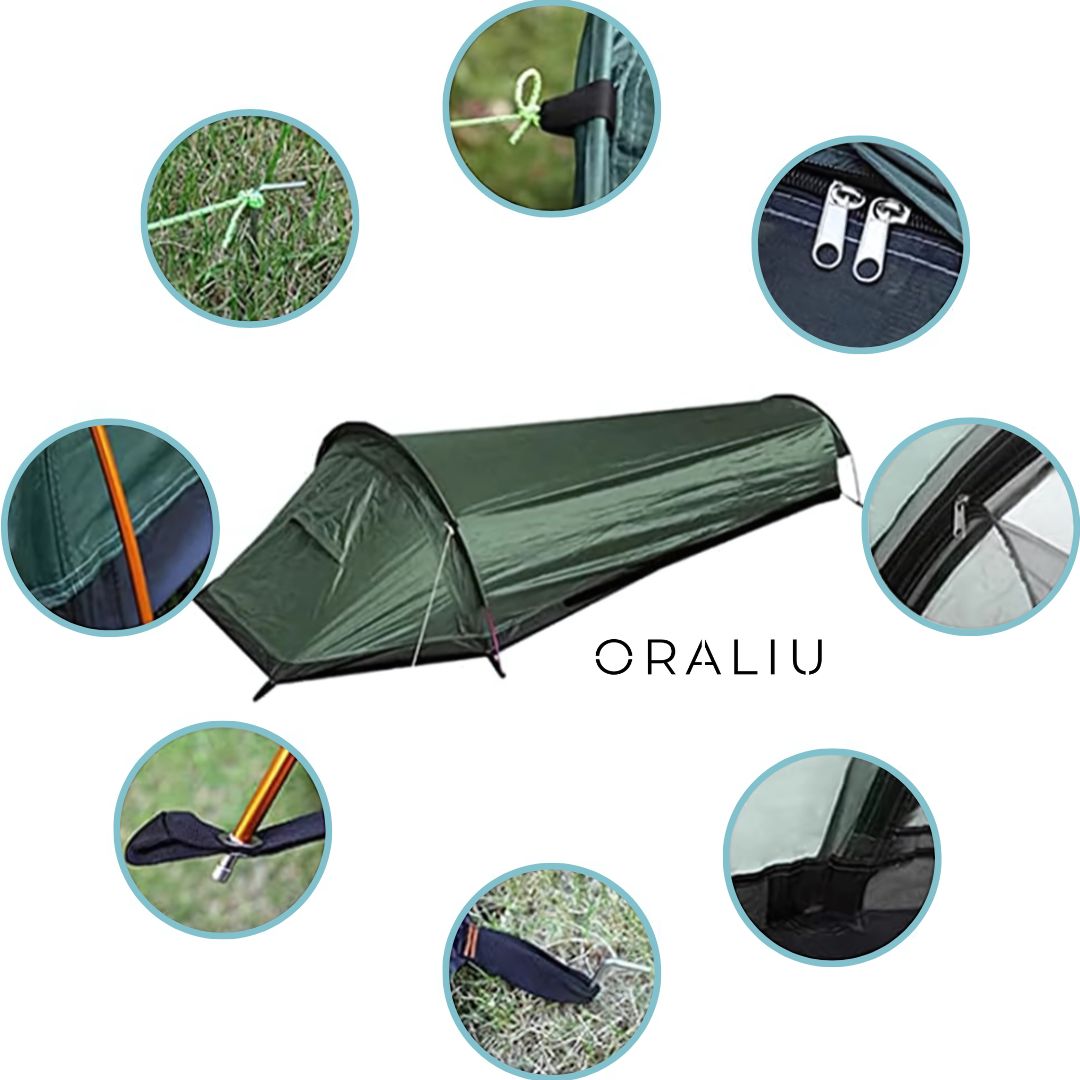 Portable 1-Man Water Resistant Camper Tent – Easy Setup