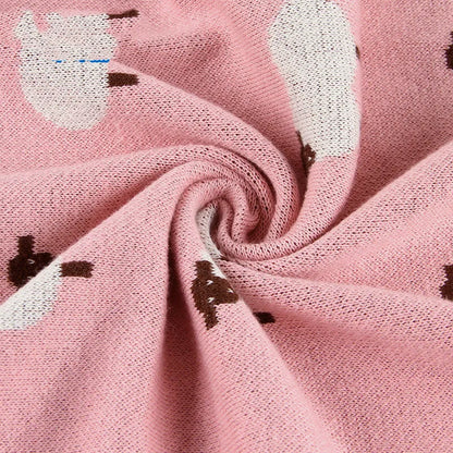 Cozy Baby Blanket with Sheep Design - Plush Stroller Blanket