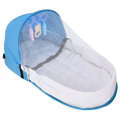 Portable Baby Bed with Mosquito Net and Canopy