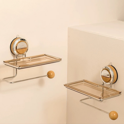 Easy Install Suction Toilet Paper Holder – Stainless Steel