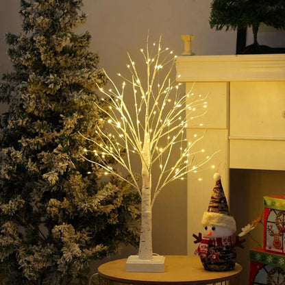 Scandinavian White Wooden Table Lamp
