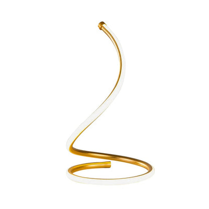 Premium Spiral Glass Table Lamp in Gold