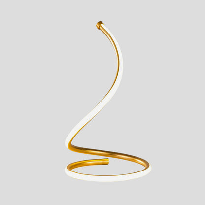 Premium Spiral Glass Table Lamp in Gold