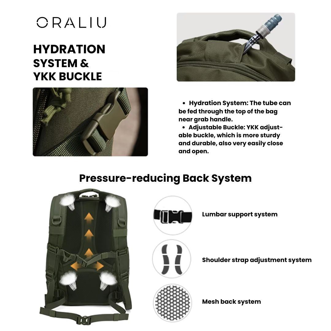 Durable Outdoor Backpack - Waterproof Hiking Rucksack with Pockets