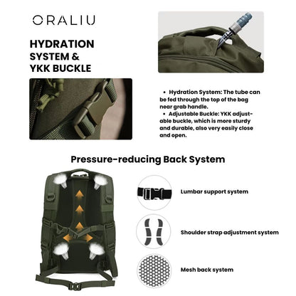 Durable Outdoor Backpack - Waterproof Hiking Rucksack with Pockets