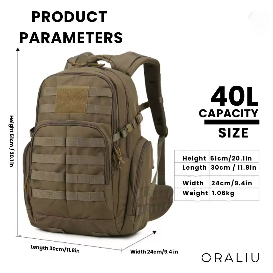 Durable Outdoor Backpack - Waterproof Hiking Rucksack with Pockets