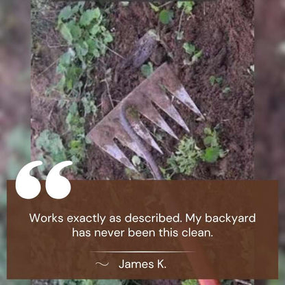 Heavy Duty Metal Yard Rake for Lawn and Garden Care