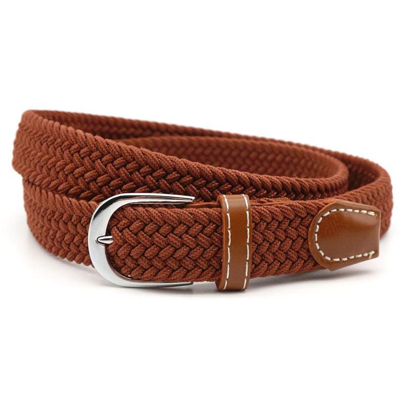 Elastic Woven Leather Belt