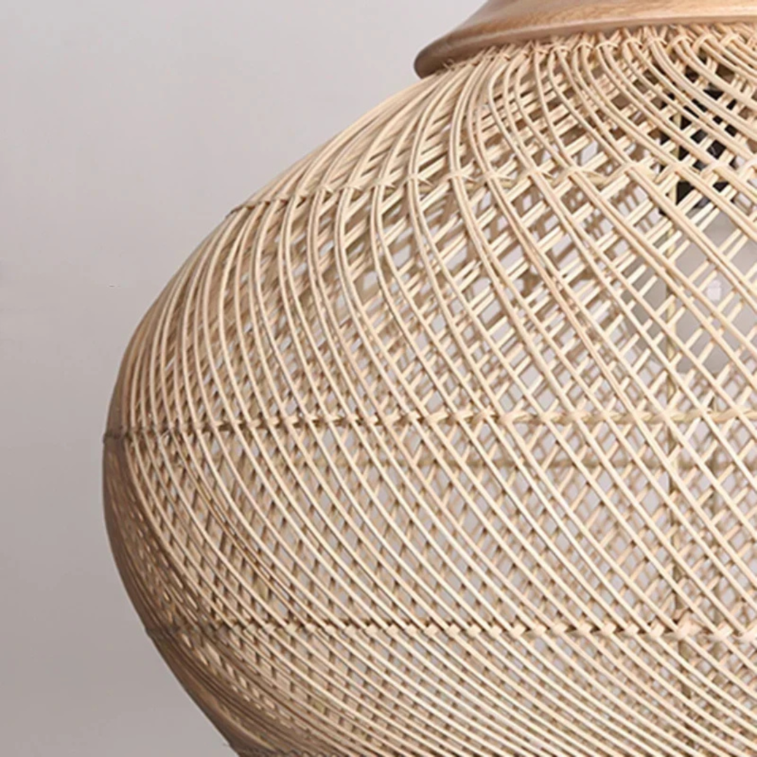 Natural Woven Hanging Light Fixture