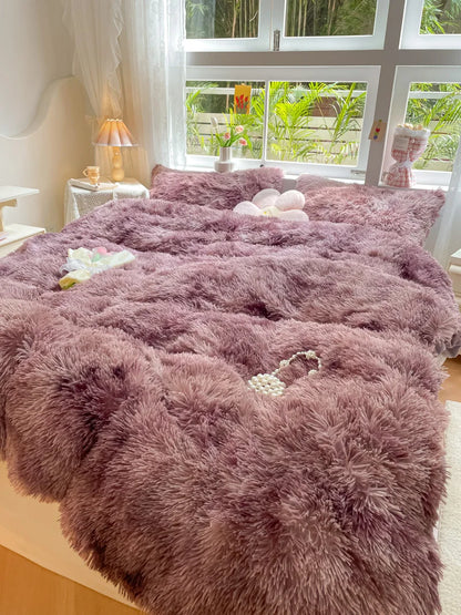 Pastel Color Plush Duvet Cover