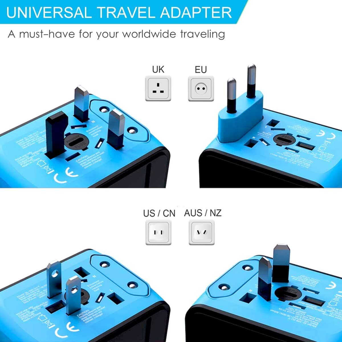 Compact Worldwide Travel Adapter Charger