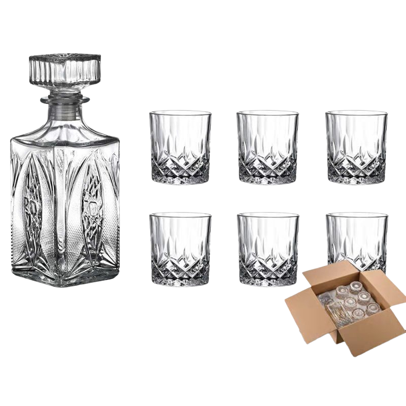 Luxury 7-Piece Whiskey Decanter Gift Box