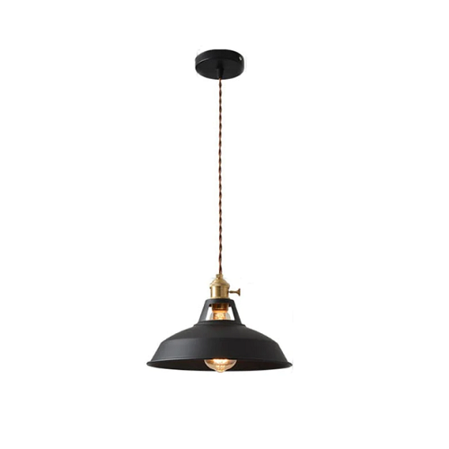 Retro Chic Metal Pendant Lamp for a Warm Glow