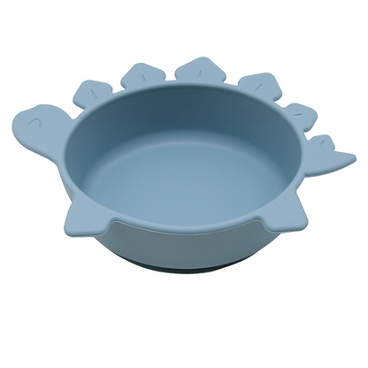 Soft Silicone Baby Bowl with Dinosaur Design
