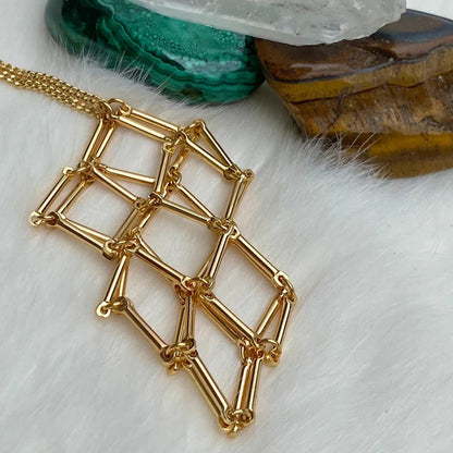 Sparkling Gemstone Crystal Pendant Necklace